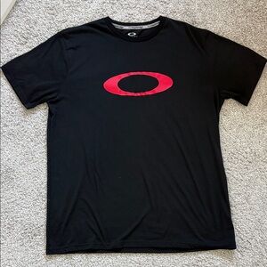 Oakley Black Tee with Red Emblem